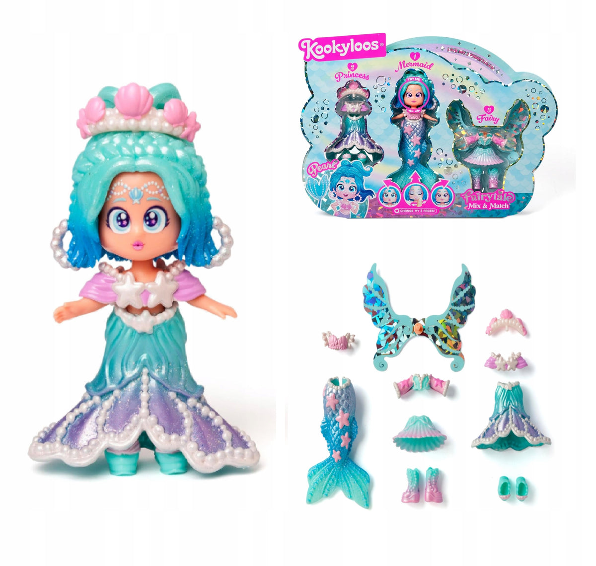 KOOKYLOOS Fairytale Mix & Match Pearl doll pearl mermaid fairy