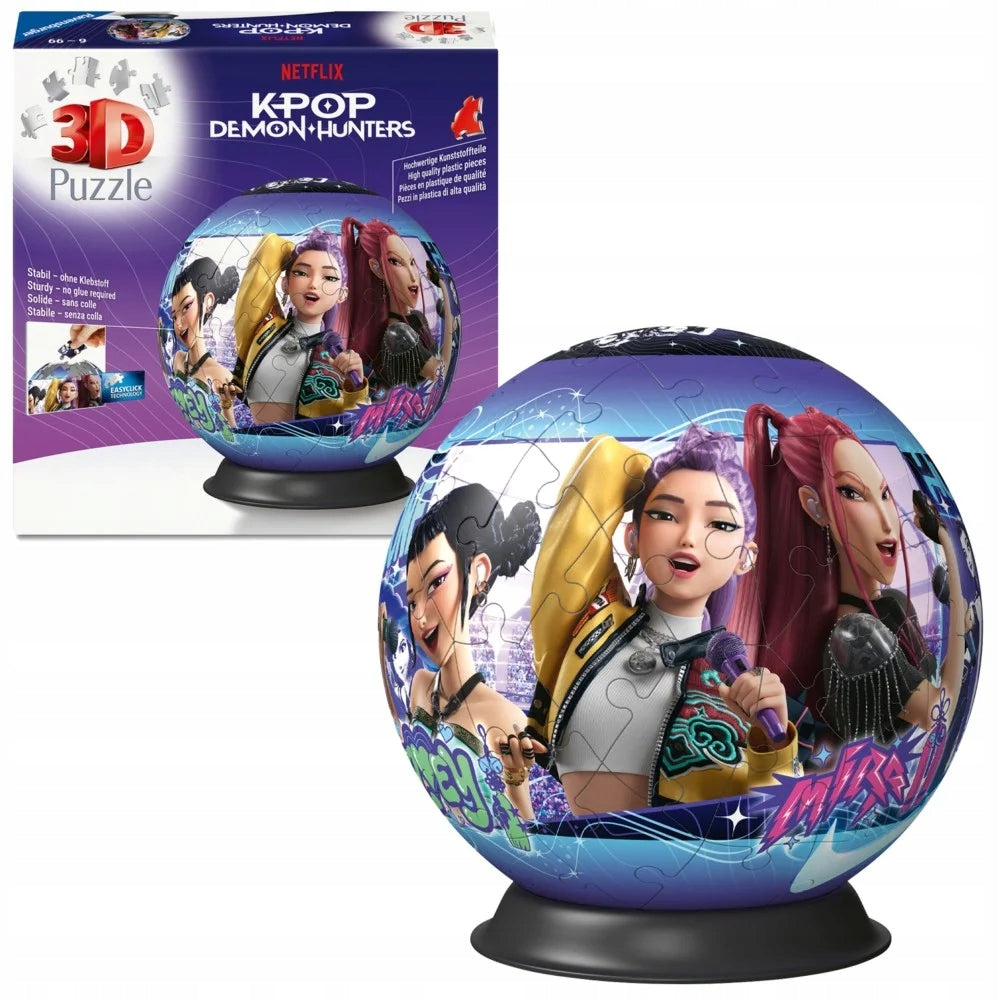 KPop Demon Hunters Puzzle 3D Ball 72 el Demon Hunters Ravensburger