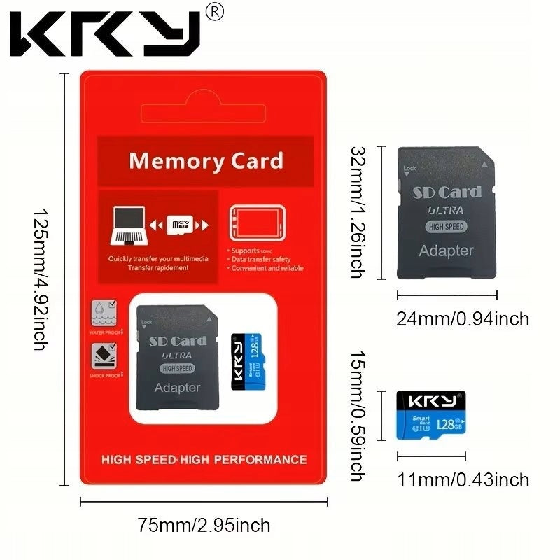 KRY Micro SD/TF Memory Card U1 32GB blue + ADAPTER Manufacturer code Micro SDH Card TF card