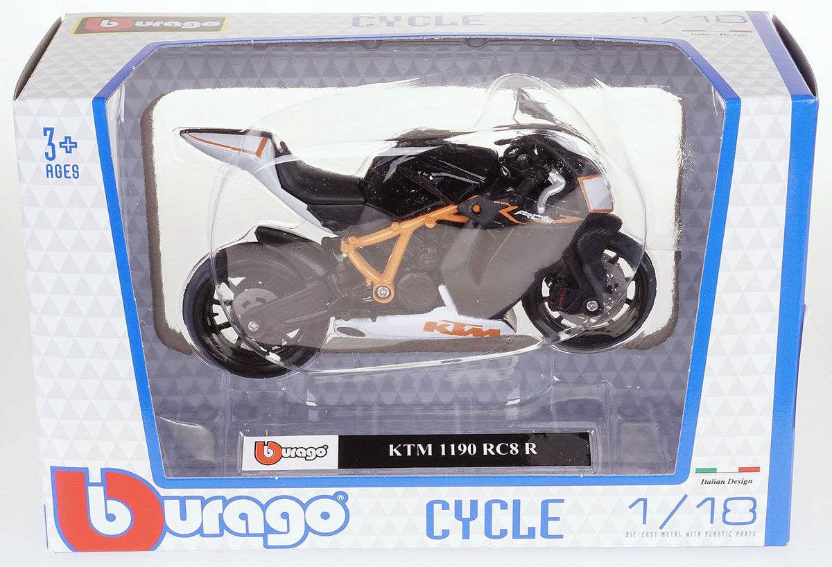 KTM 1190 RC8 R MODEL METAL BBURAGO 1:18 MOTORCYCLE Packaging status original
