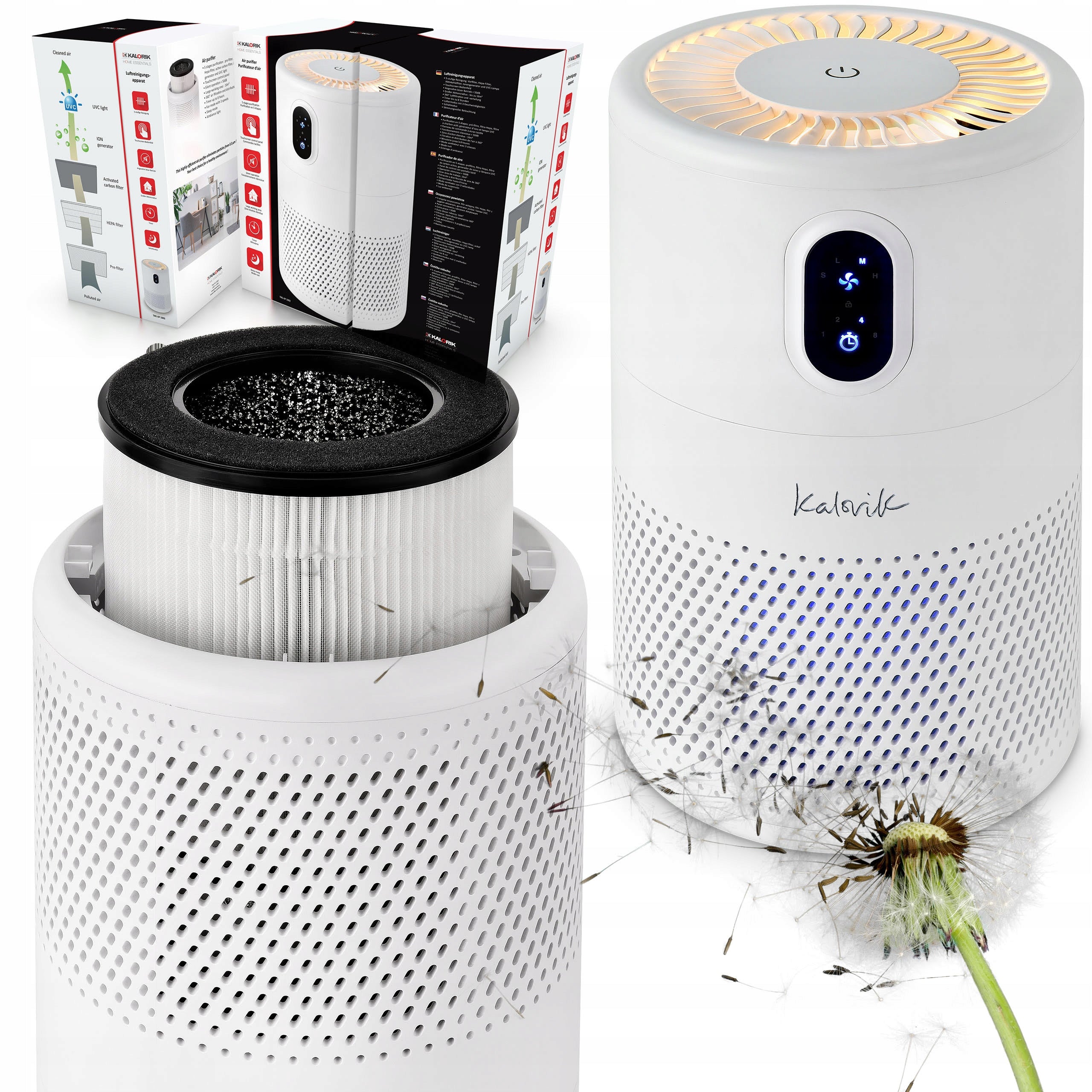 Kalorik AIR PURIFIER HEPA Carbon Filter UVC JONY AP1002 120m³/h Maximum efficiency 120 m³/h
