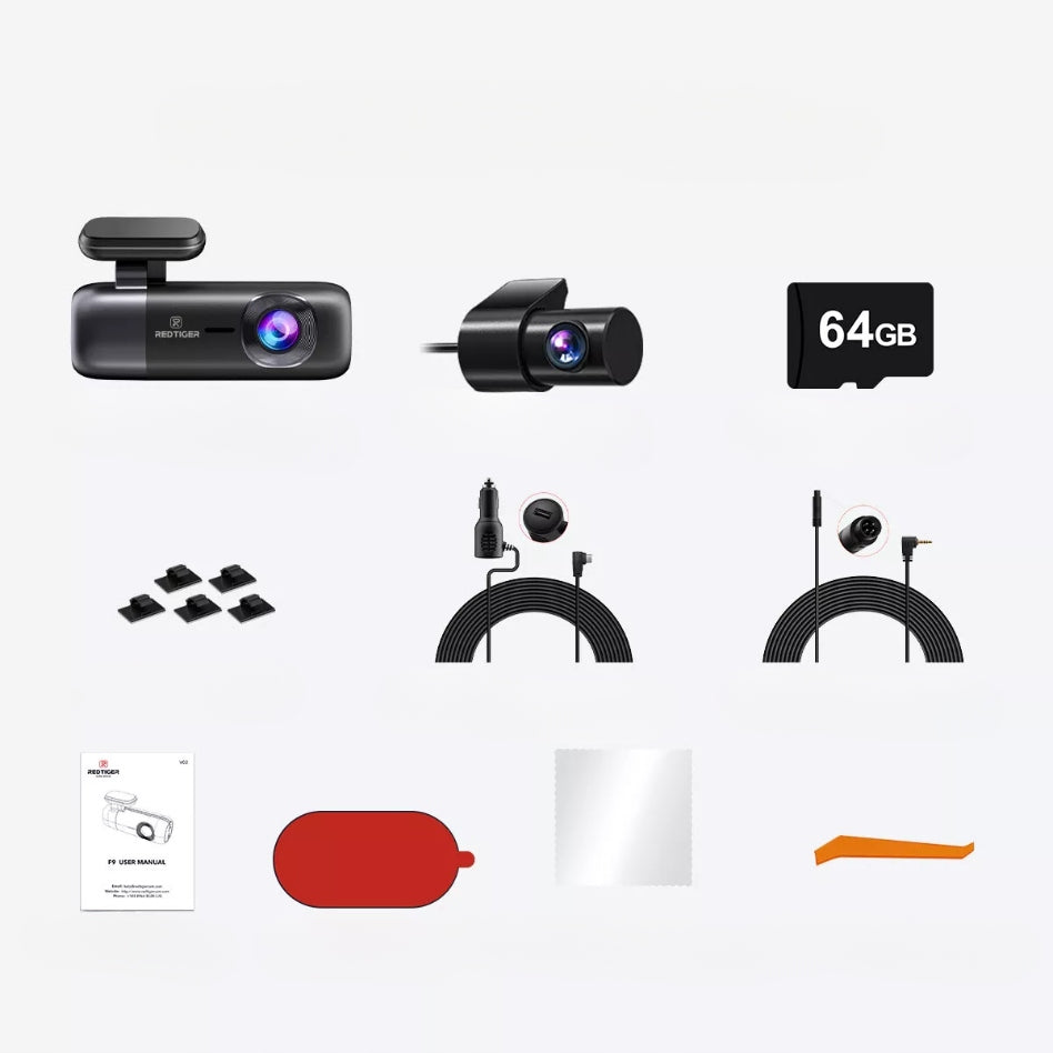 Kamera Samochodowa 4K REDTIGER F9-5G GPS WiFi Dual Lens Night Vision 64GB Manufacturer code F9