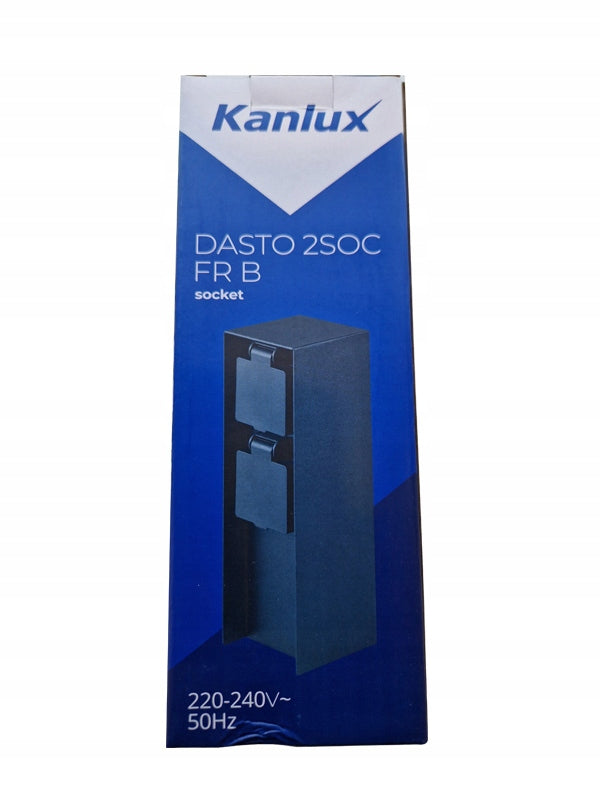 Kanlux Dasto Electric garden post with 2x socket anthracite IP44 23 cm Manufacturer code 36585