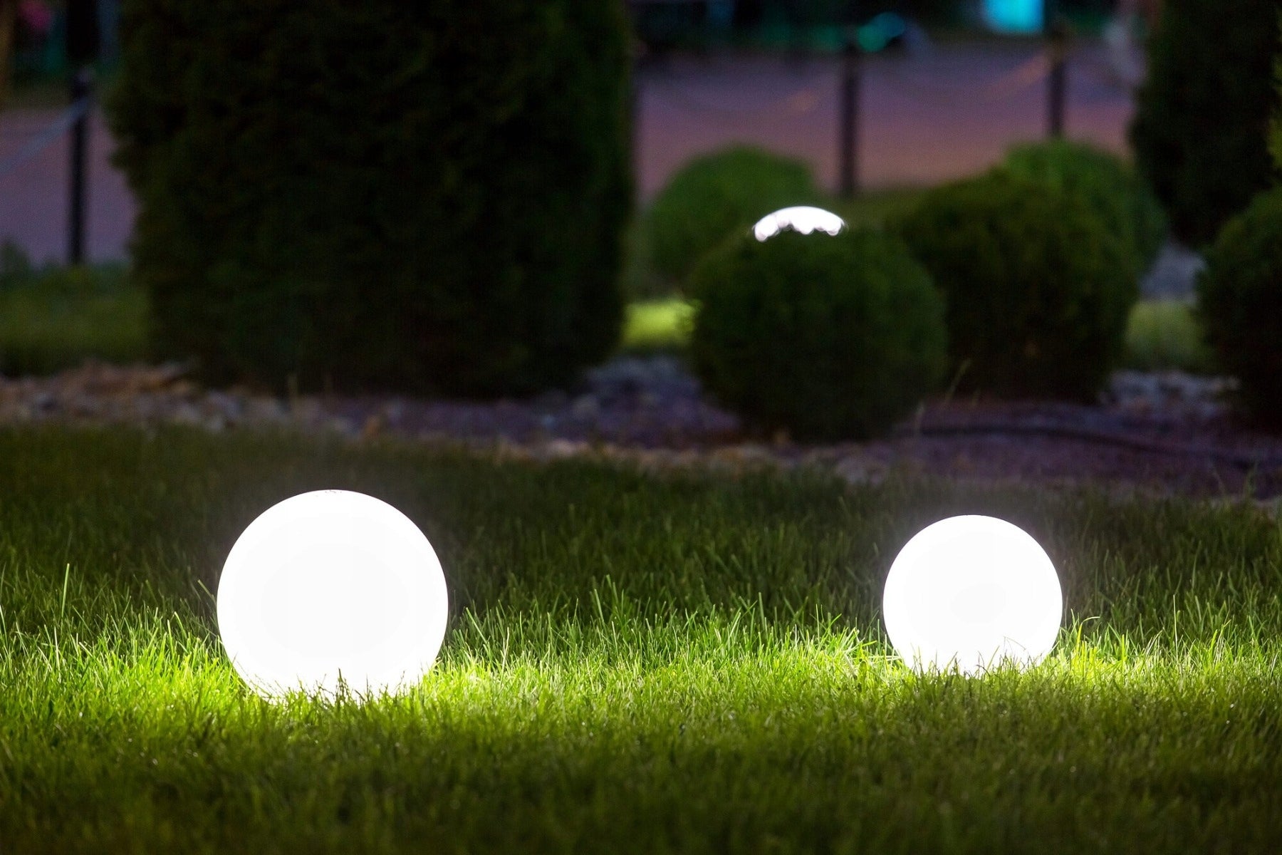 Kanlux STONO garden ball 20cm white IP65 E27 cable 3m Number of pieces 1 pcs