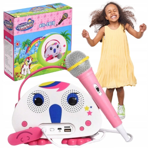 Karaoke set wireless microphone gift for girl Santa Claus