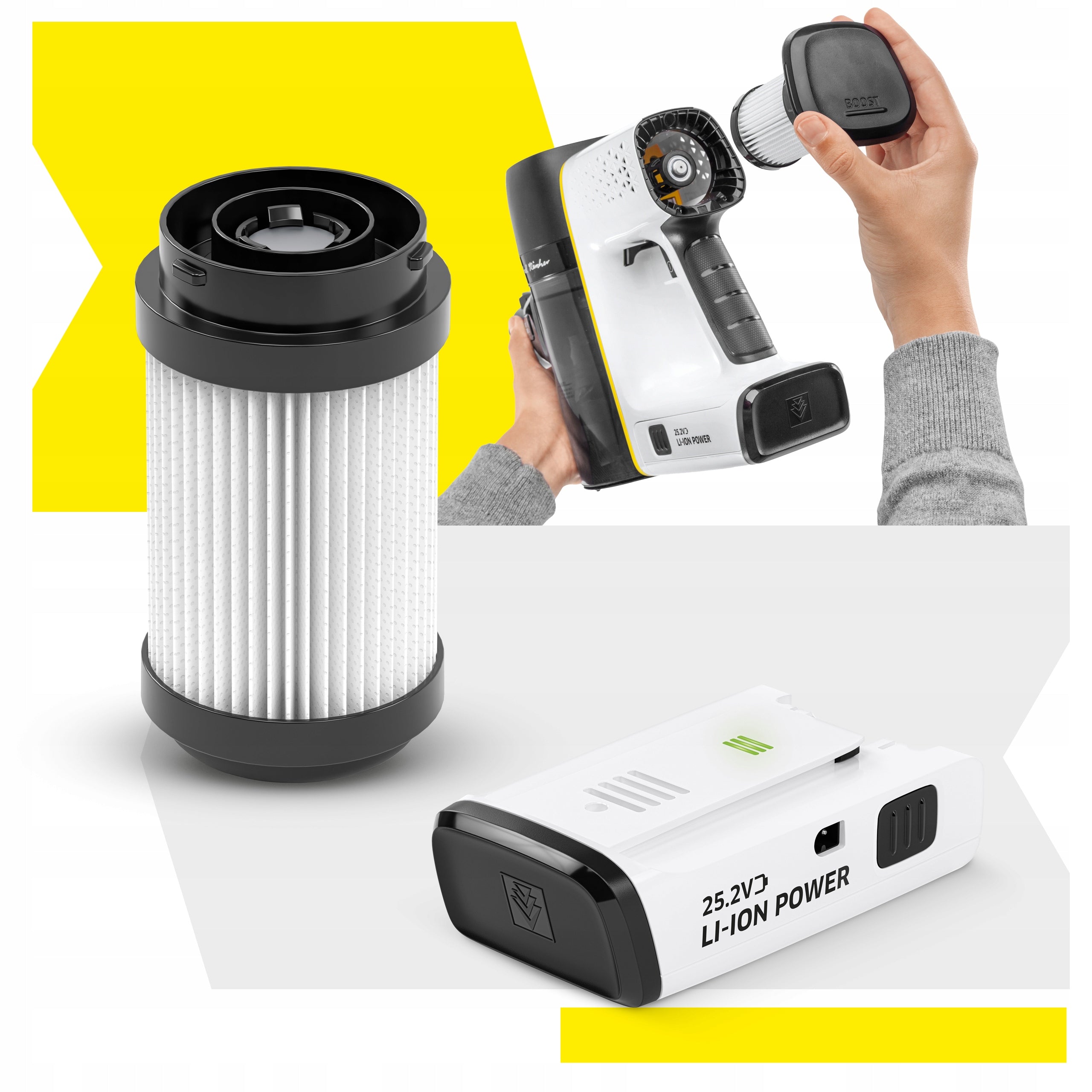 Karcher VC 7 Cordless yourMax 1.198-710.0 Cordless Upright Vacuum Cleaner Dust container volume 0.8 l