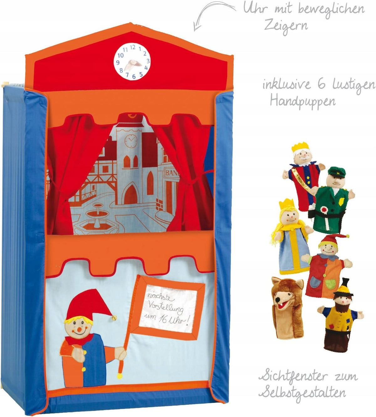 Kasper Theatre for children 6 textile puppets Brand Roba
