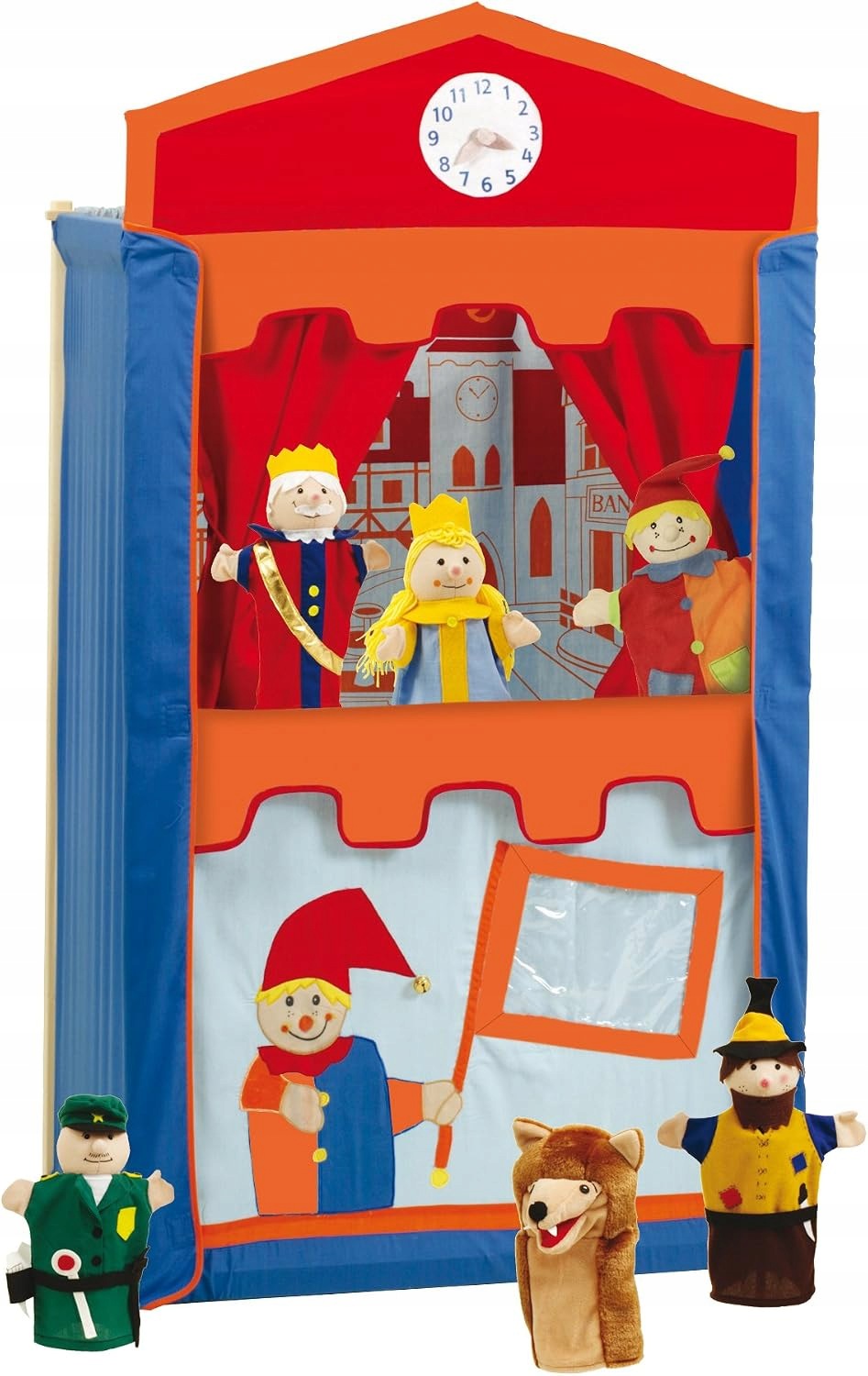 Kasper Theatre for children 6 textile puppets