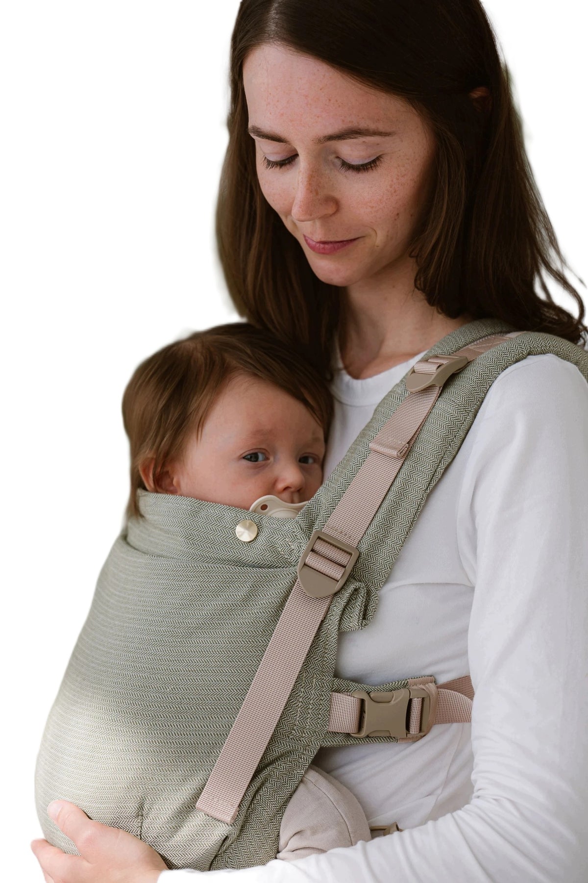 Kavka multi-age PRO olive twill bamboo GOLD - adjustable buckle carrier