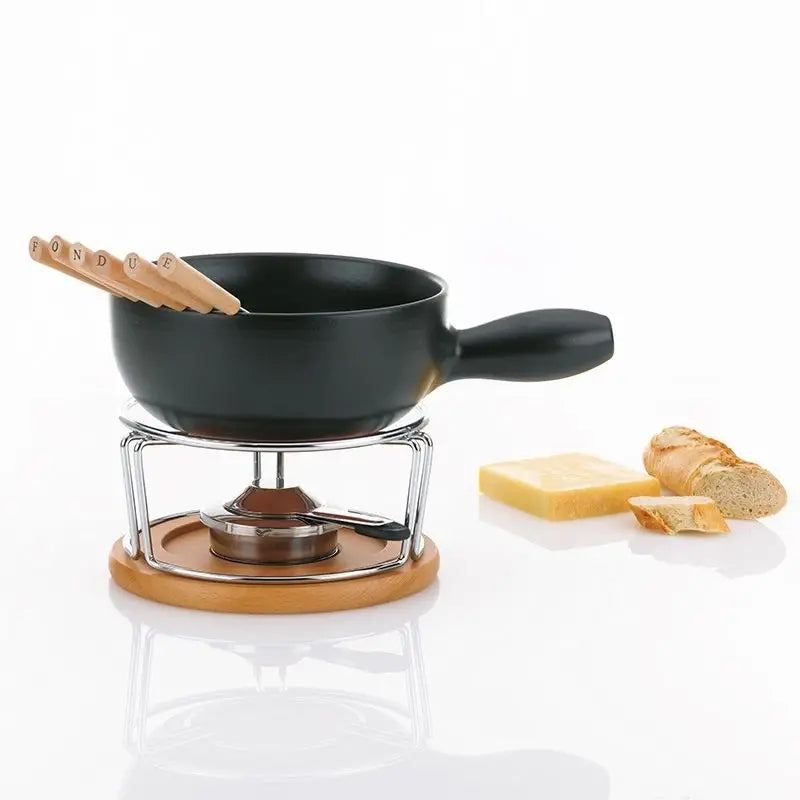 Kela NATURA cheese fondue set – 10 elements, ceramic Brand Kela
