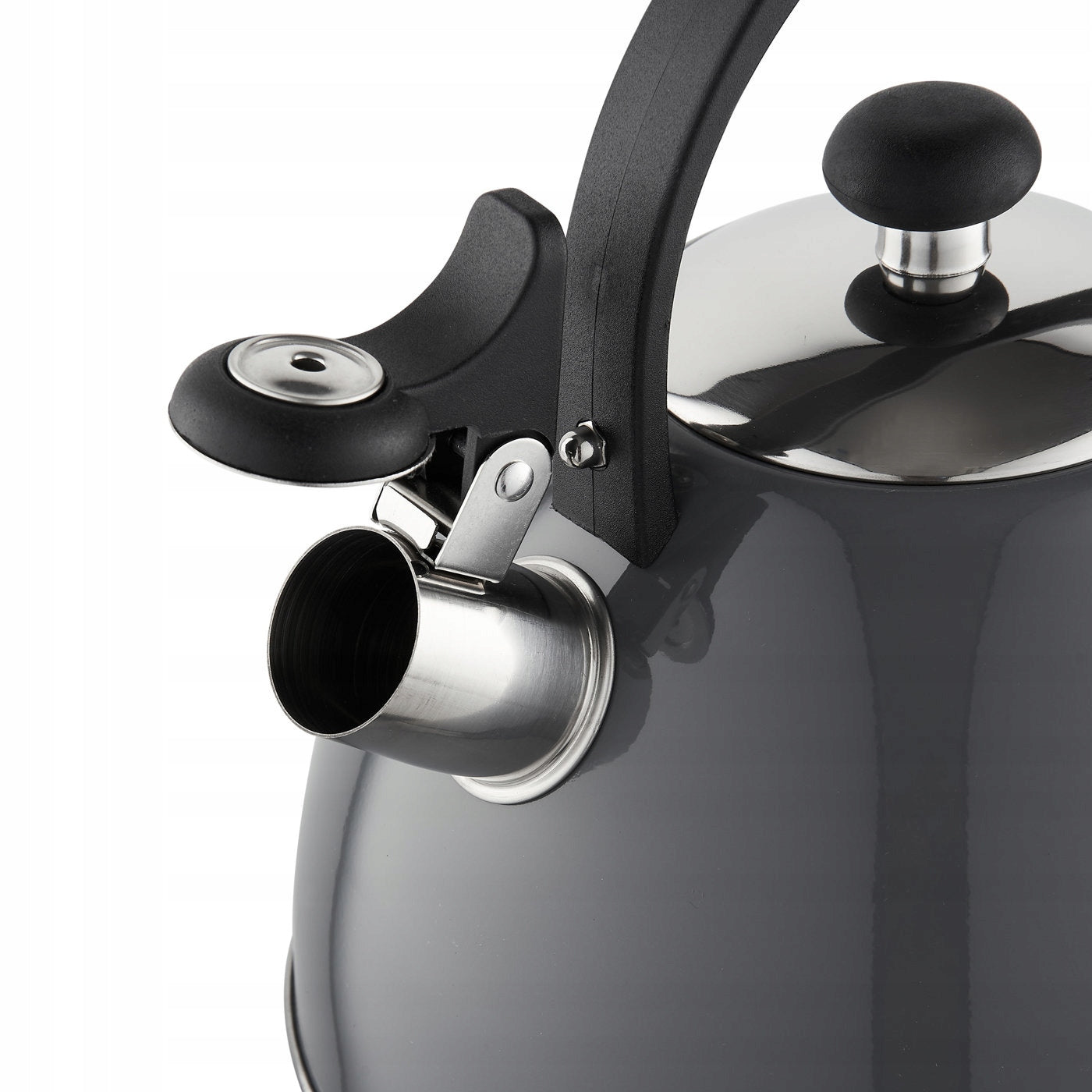 Kettle Florina Brillo 2.5L with Whistle Steel Grey Induction Gas Brand Florina