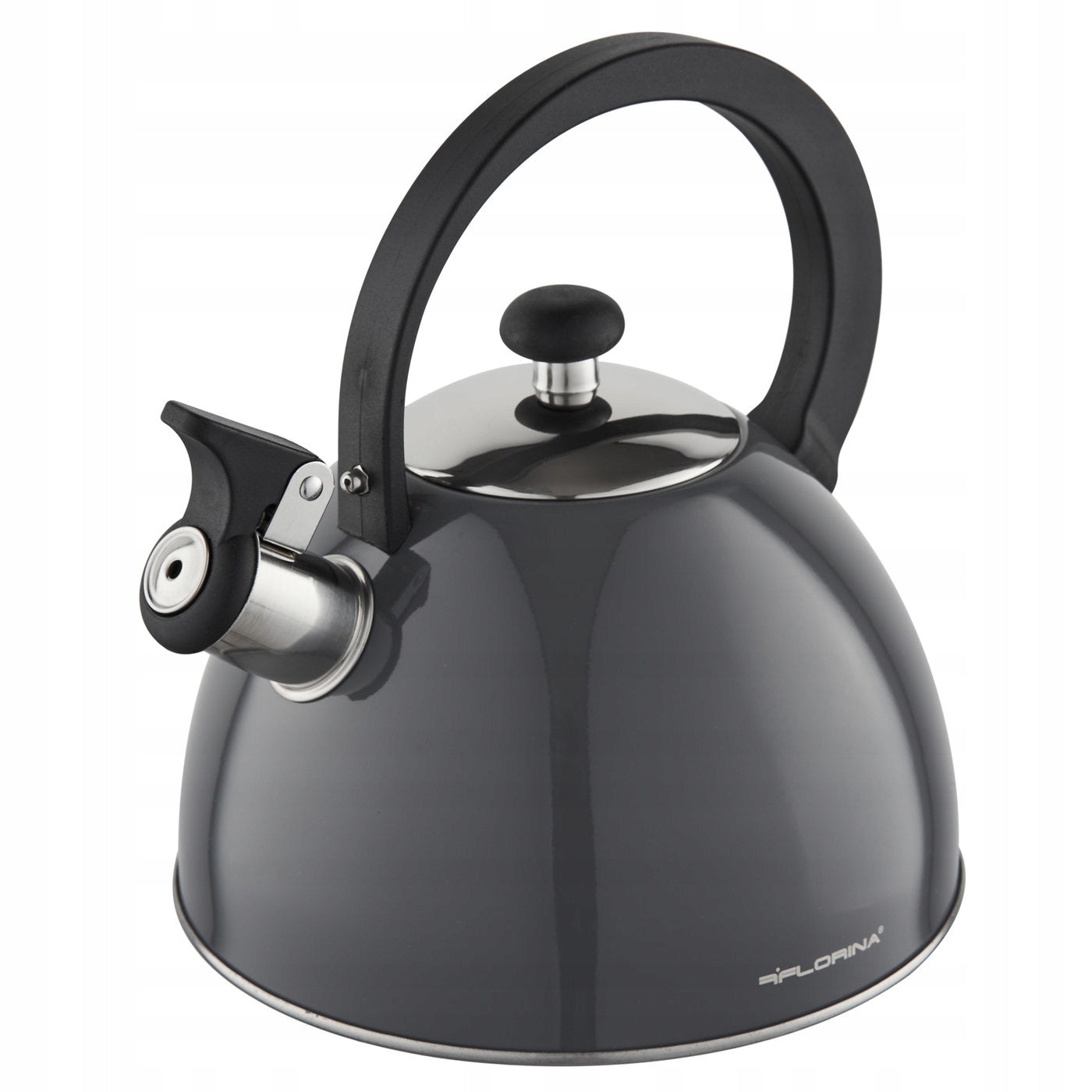 Kettle Florina Brillo 2.5L with Whistle Steel Grey Induction Gas Packaging status original