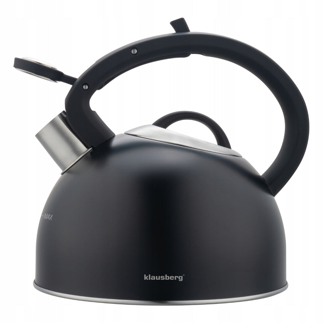Kettle KLAUSBERG KB-7911 2,5L Black steel with thick bottom Induction Gas Manufacturer code KB-7911