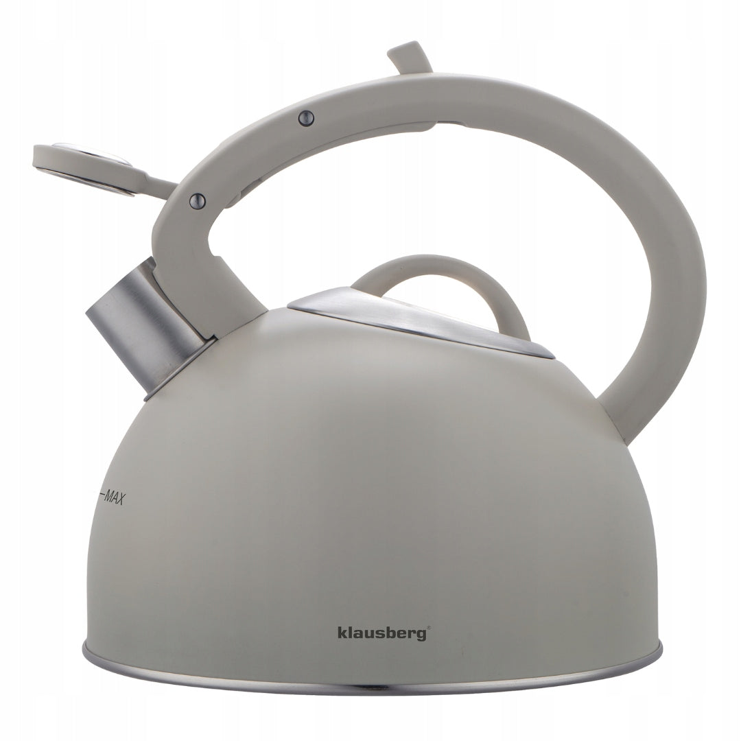 Kettle KLAUSBERG KB-7912 2,5L Grey steel with thick bottom Induction GAS Manufacturer code KB-7912