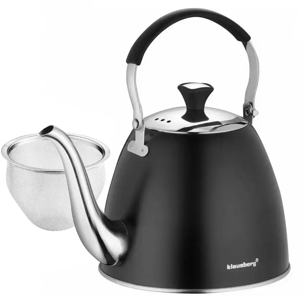 Kettle steel infuser with strainer 1,1 l black Klausberg KB-7570 Brand Klausberg