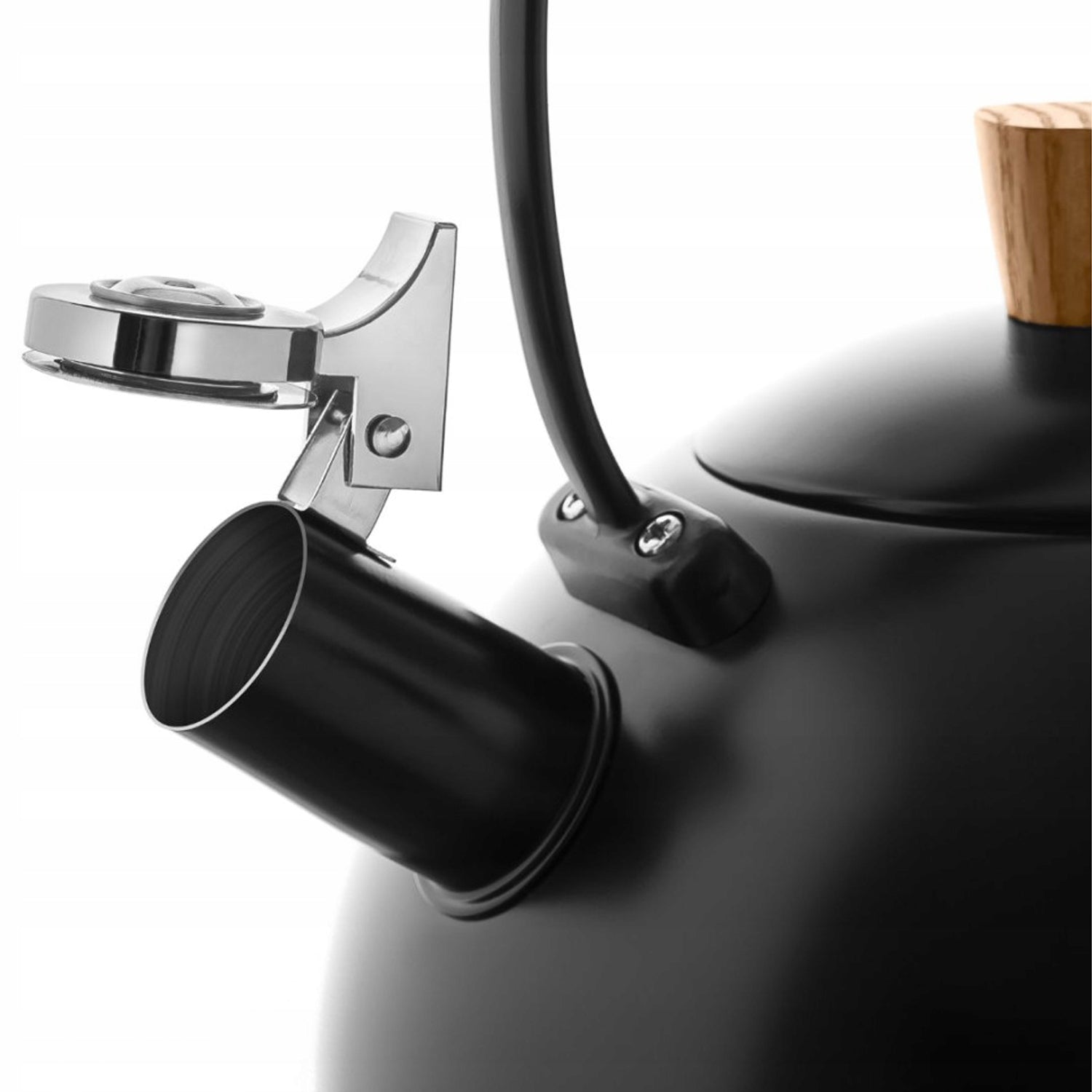 Kettle traditional steel wooden thick bottom whistle Natur Gerlach 2,5L Packaging status original