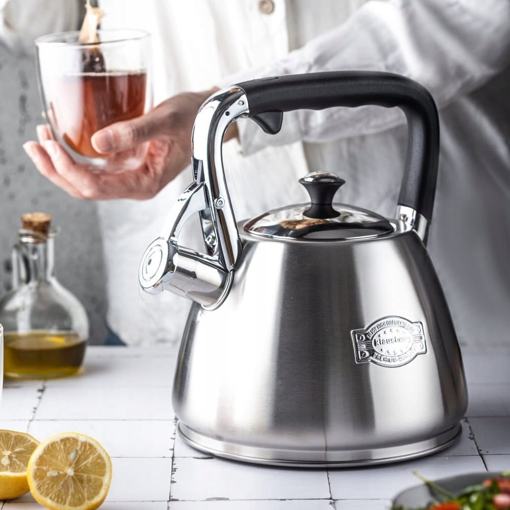 Kettle with Whistle Solid Steel Induction Gas 3L PREMIUM Klausberg Brand Klausberg