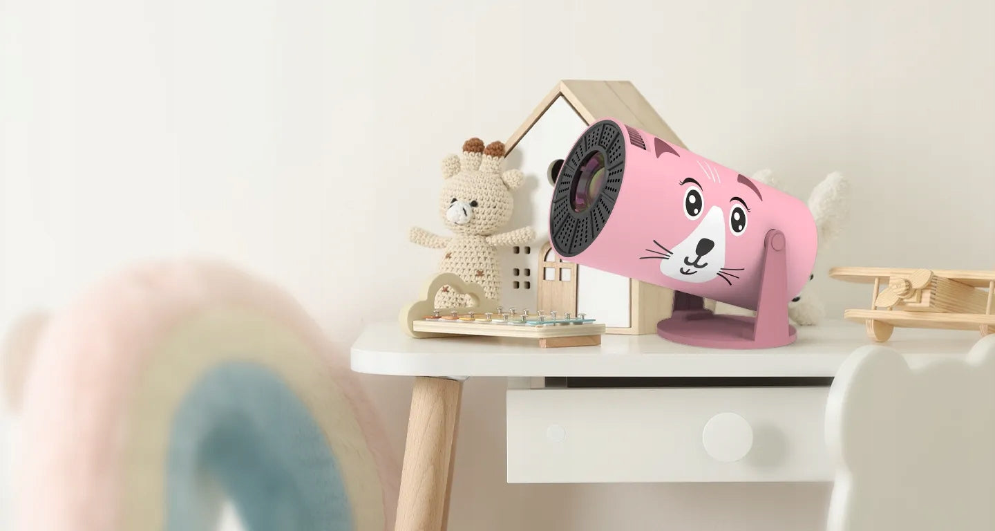 Kiano Kid Projector - Pink Kitten 1280 x 720 HD, 32-130 inches Packaging status original