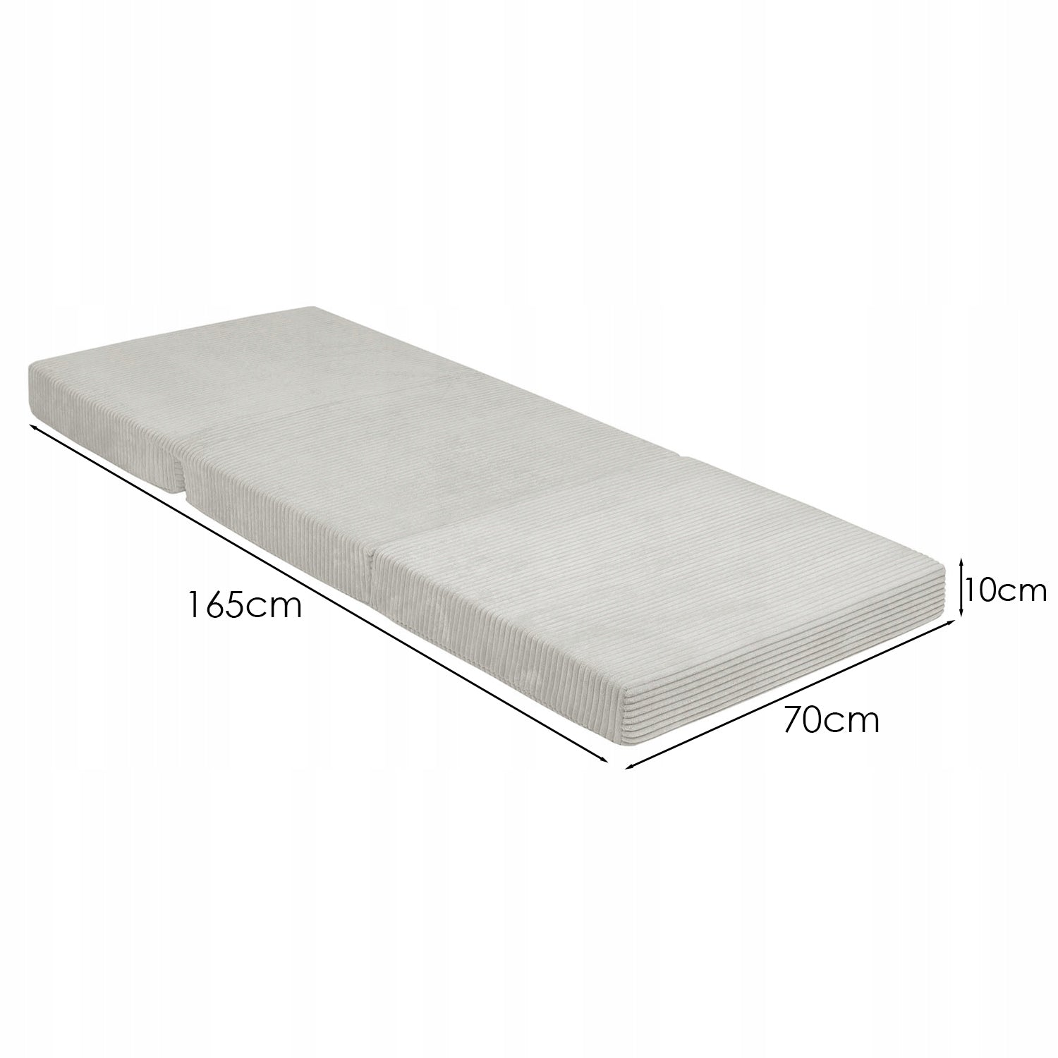 KiddyMoon Children's Foam Folding Mattress 165x70 KMM-1650 Light Grey Brand KiddyMoon