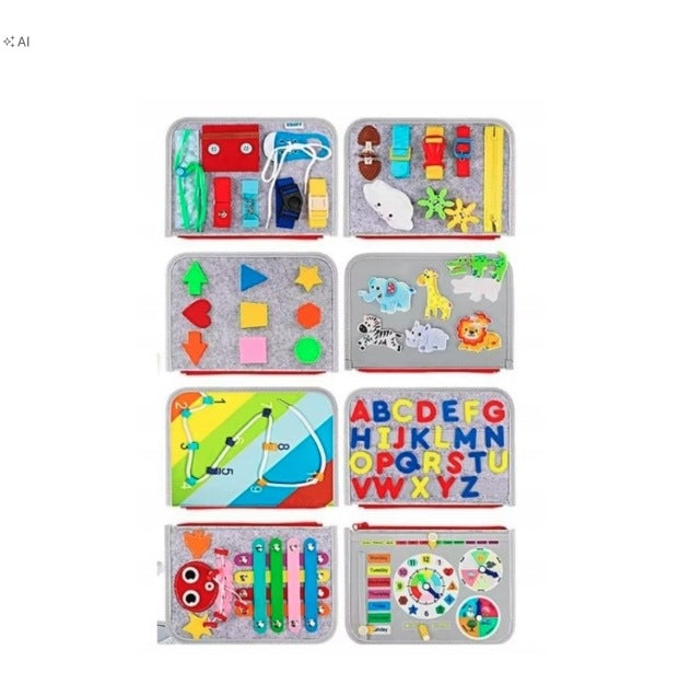 Kidino Manipulation Board Sensory Grey Educational For Children Manufacturer code Zaufanie