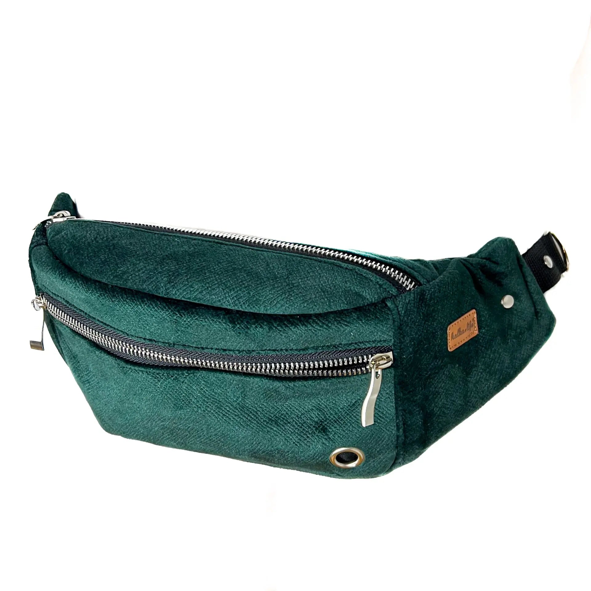 Kidney training for walking and playing with the dog, - Bottle Green