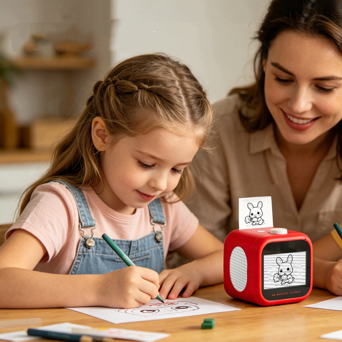Kids AI voice printer,DIY electronic pet,Mini Sticker Printer For Kids Gift Packaging status original