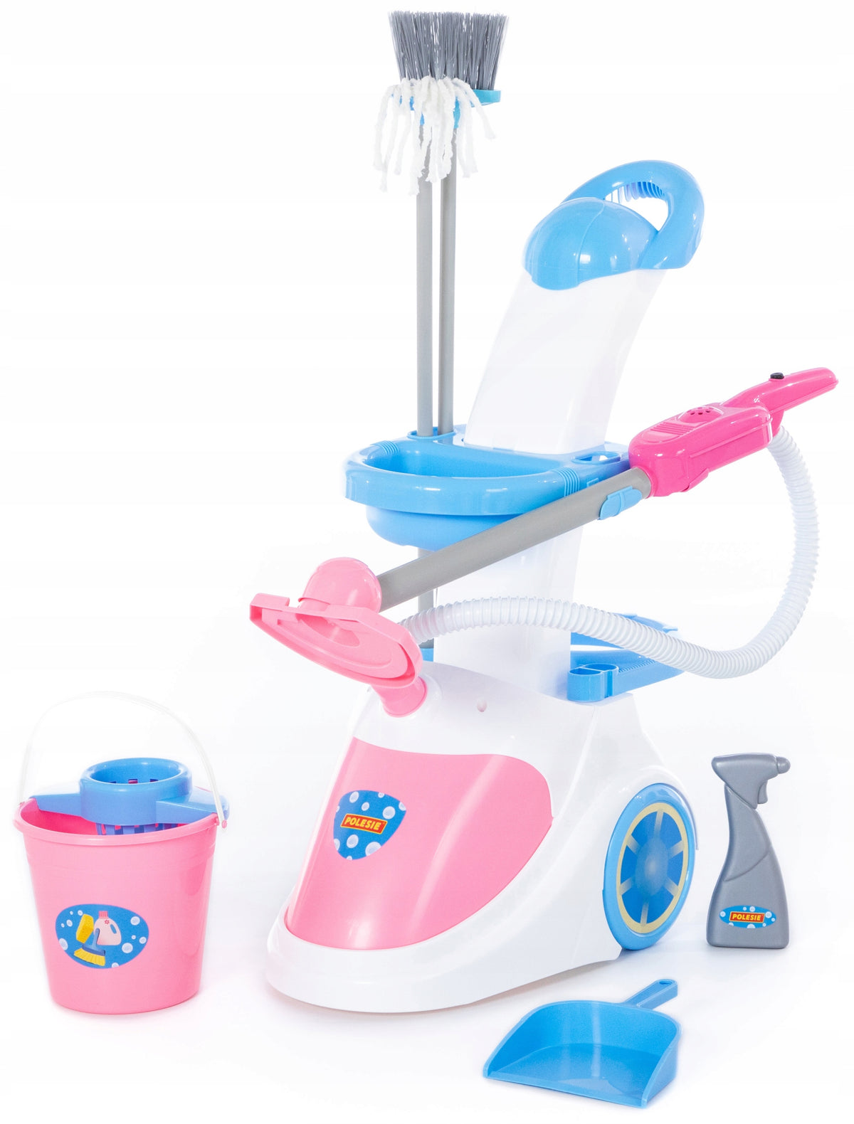 Kids Cleaning Kit with Vacuum Cleaner and Cart 3+