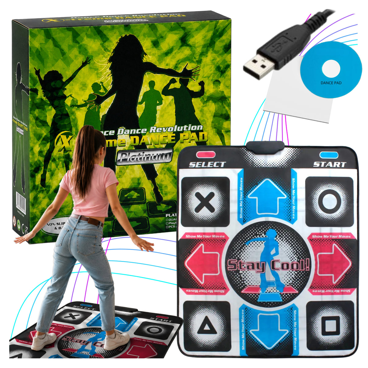 Kids Dance Mat Musical Dance StepMania Computer USB Controller