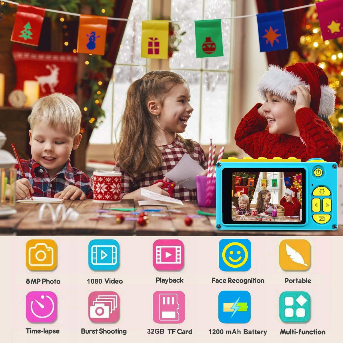 Kids Digital Camera 4x Zoom HD 32GB Brand no brand