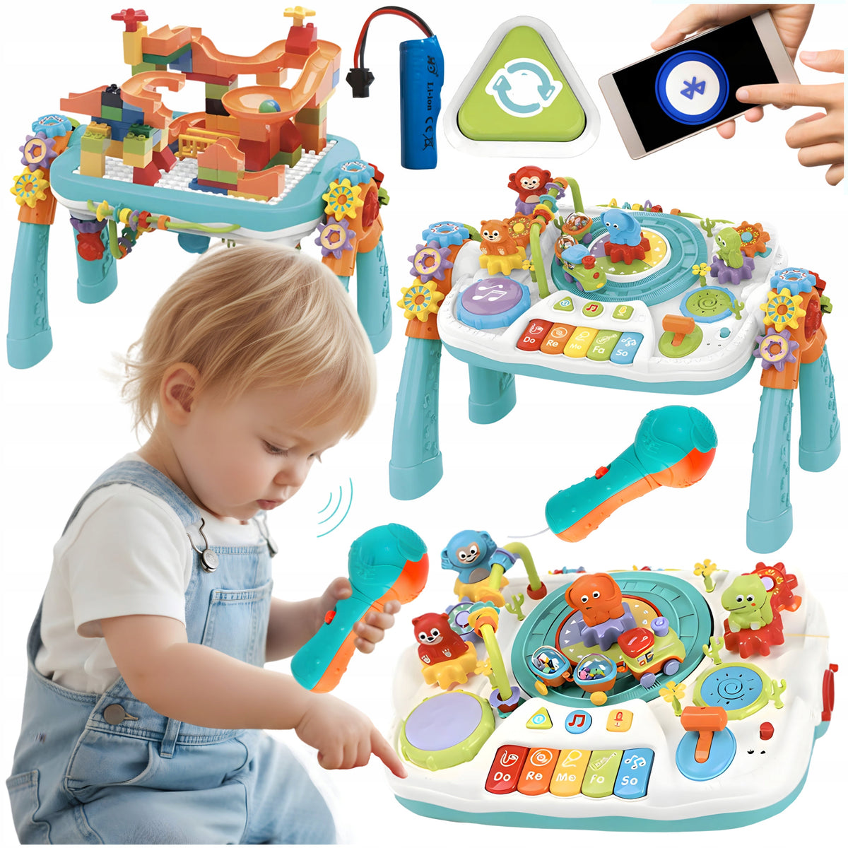 Kids Educational Table 2in1 Music with BLUETOOTH Interactive Montessori
