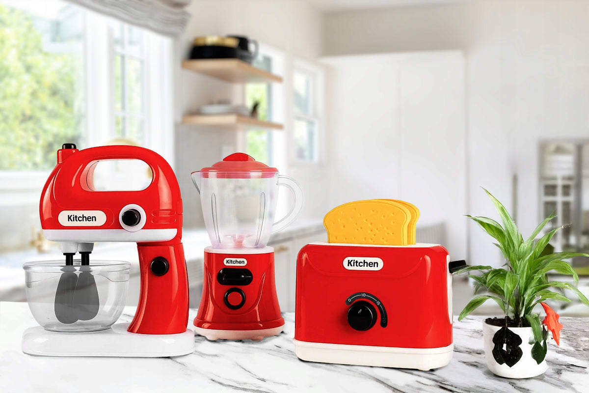 Kids Play Kitchen Set Mixer Toaster Blender Household Appliance Toys Manufacturer code B22D7 zestaw kuchenny