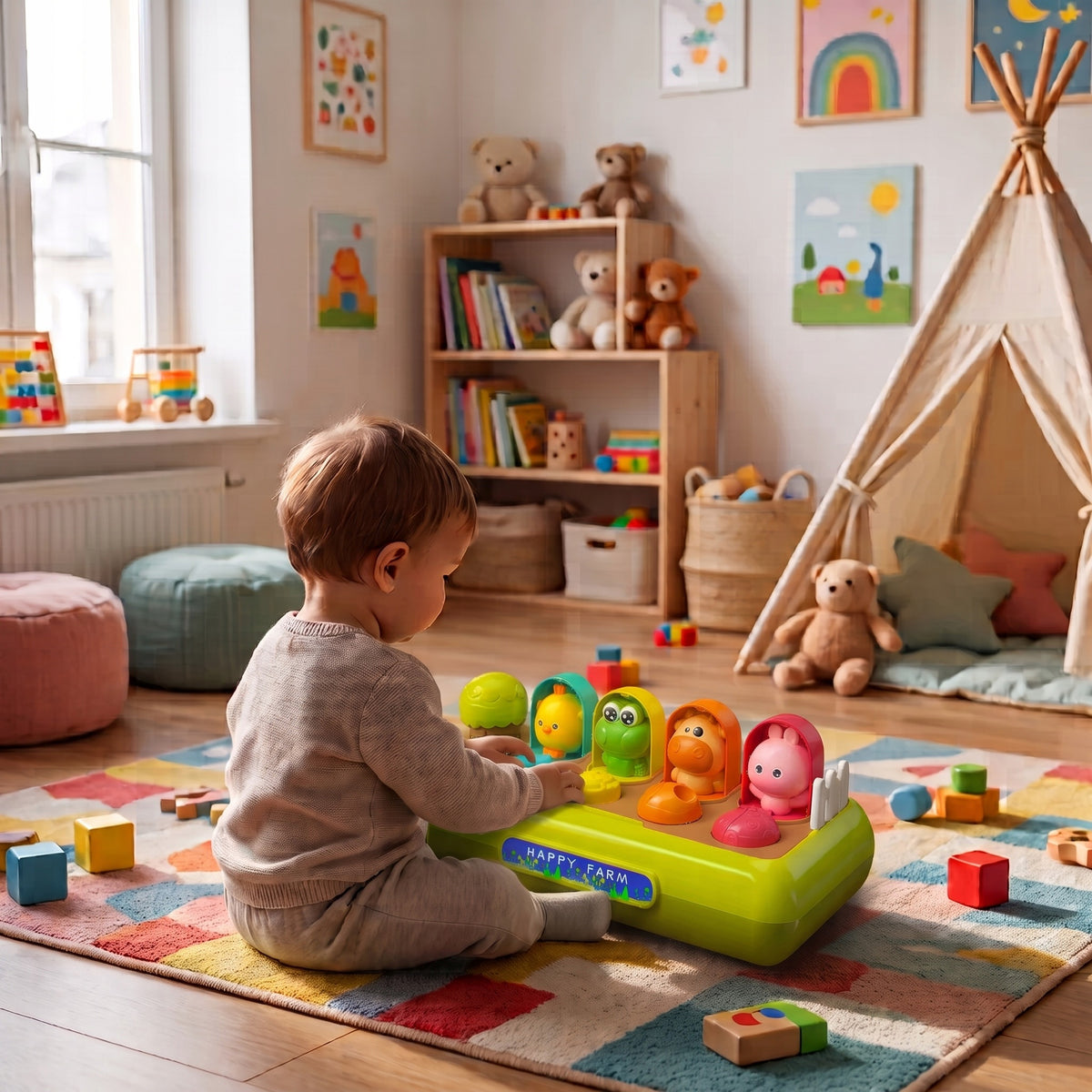 Kids Toy Interactive Pop-up Skill Animals Brand MON