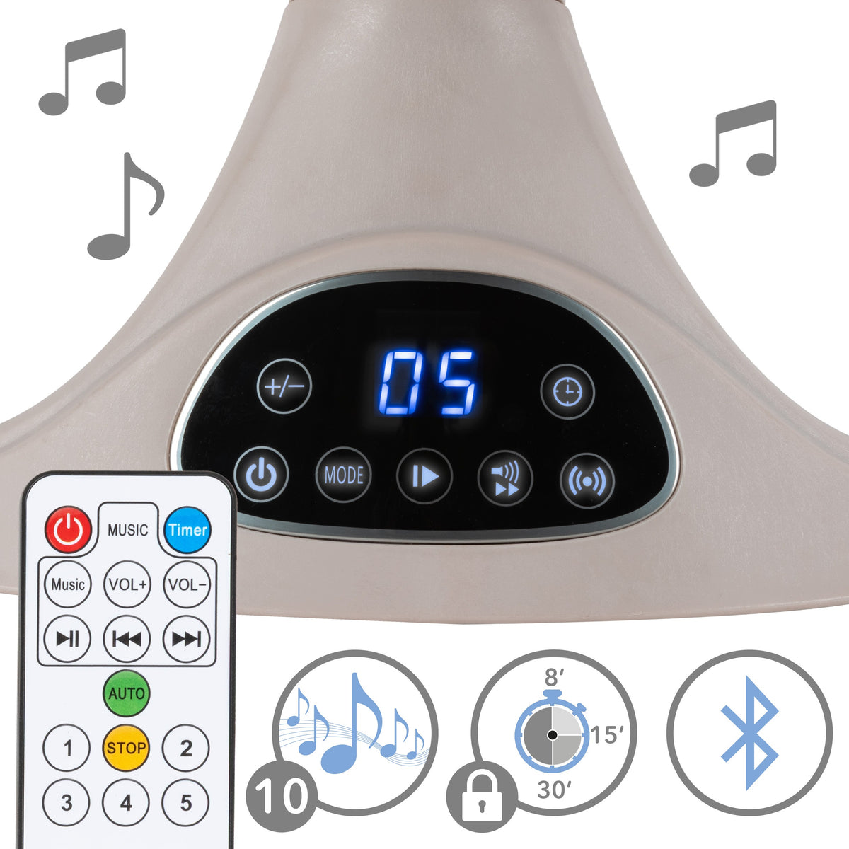 Kidwell Electric rocker 2in1 LUVI insert bluetooth remote control music Beige Manufacturer code LEBULUV01A2