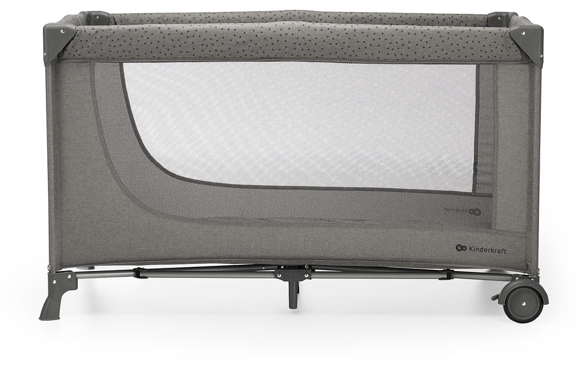 Kinderkraft Joy 2 Folding Travel Cot Playpen 2in1 For Baby Grey Brand Kinderkraft