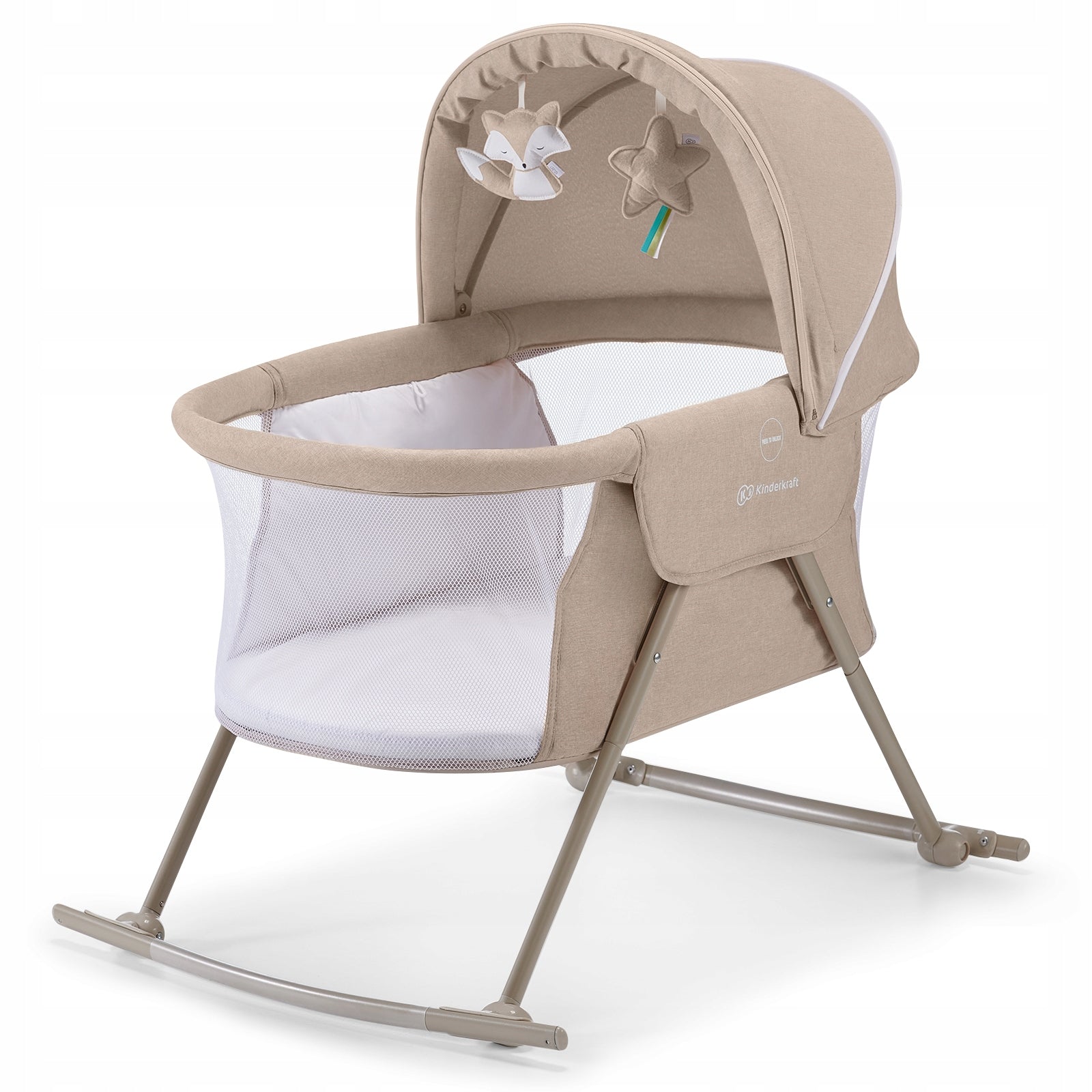 Kinderkraft Lovi 3in1 Crib cradle Beige beige folding + cover Manufacturer code KKLLOVIBEG0000