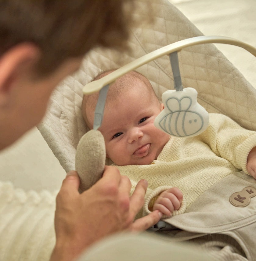 Kinderkraft Mimi - baby rocker lounger | Beige Wood Brand Kinderkraft