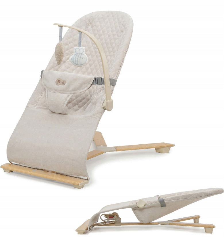 Kinderkraft Mimi - baby rocker lounger | Beige Wood