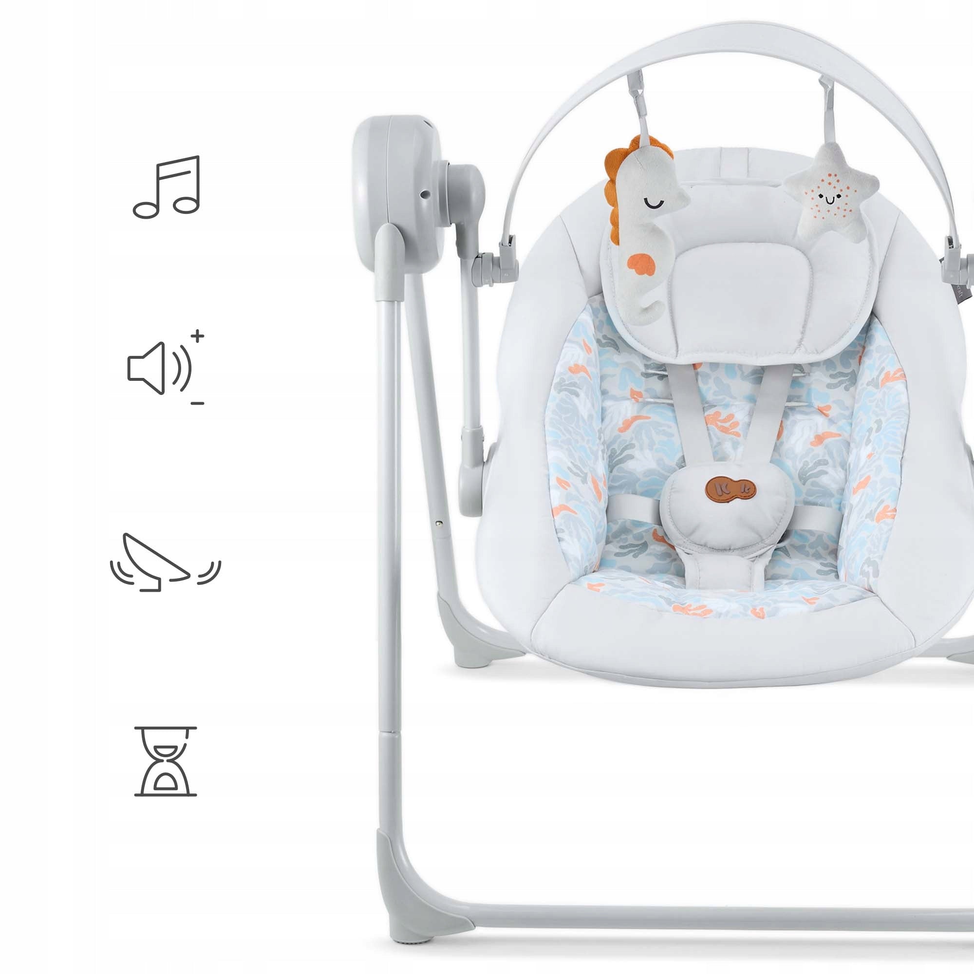 Kinderkraft SWINGEE lehátko - hojdačka elektrické - Grey Brand Kinderkraft