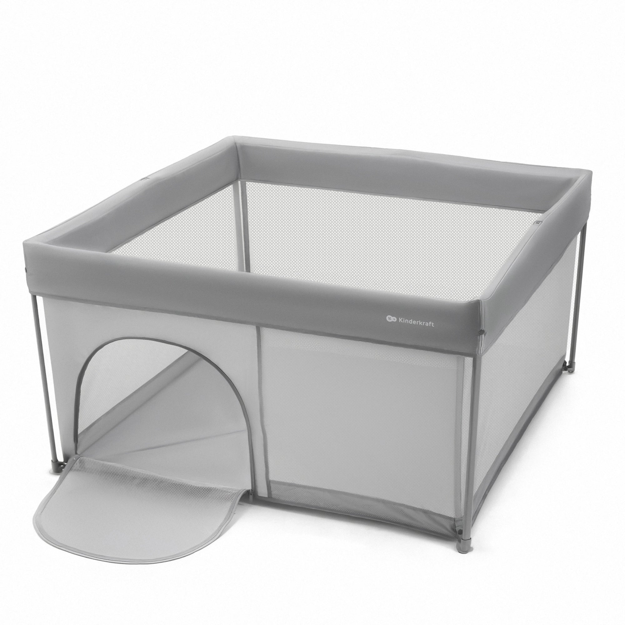 Kinderkraft Ziki Baby playpen up to 4 years old steel grey 126,5x126,5x Product width 126.5 cm