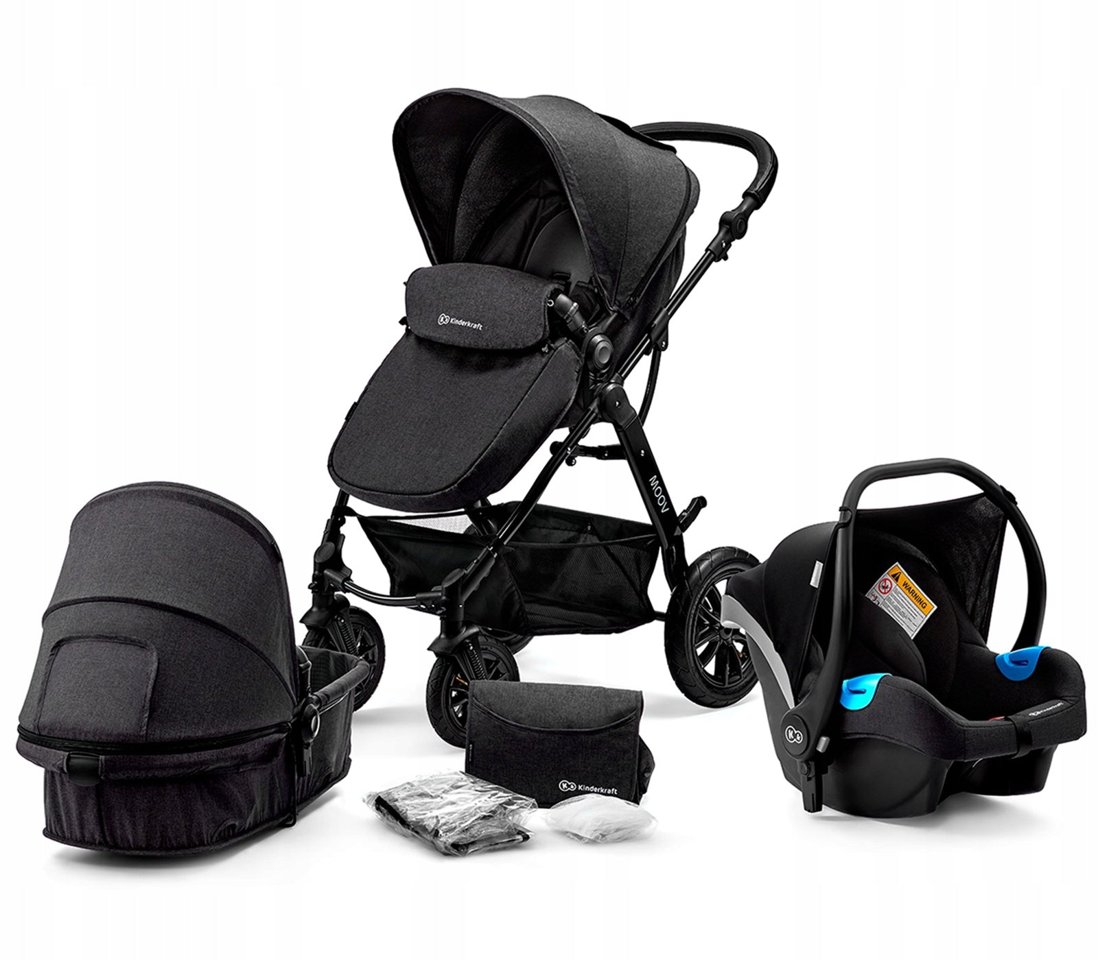 Kinderkraft multifunctional stroller for children gondola seat 3in1 MOOV black Manufacturer code KKWMOOVBLK00NC