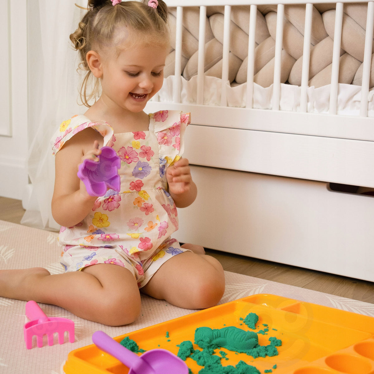 Kinetic Sand 1,2 kg Set XL ZOO Tray with Molds Packaging status original
