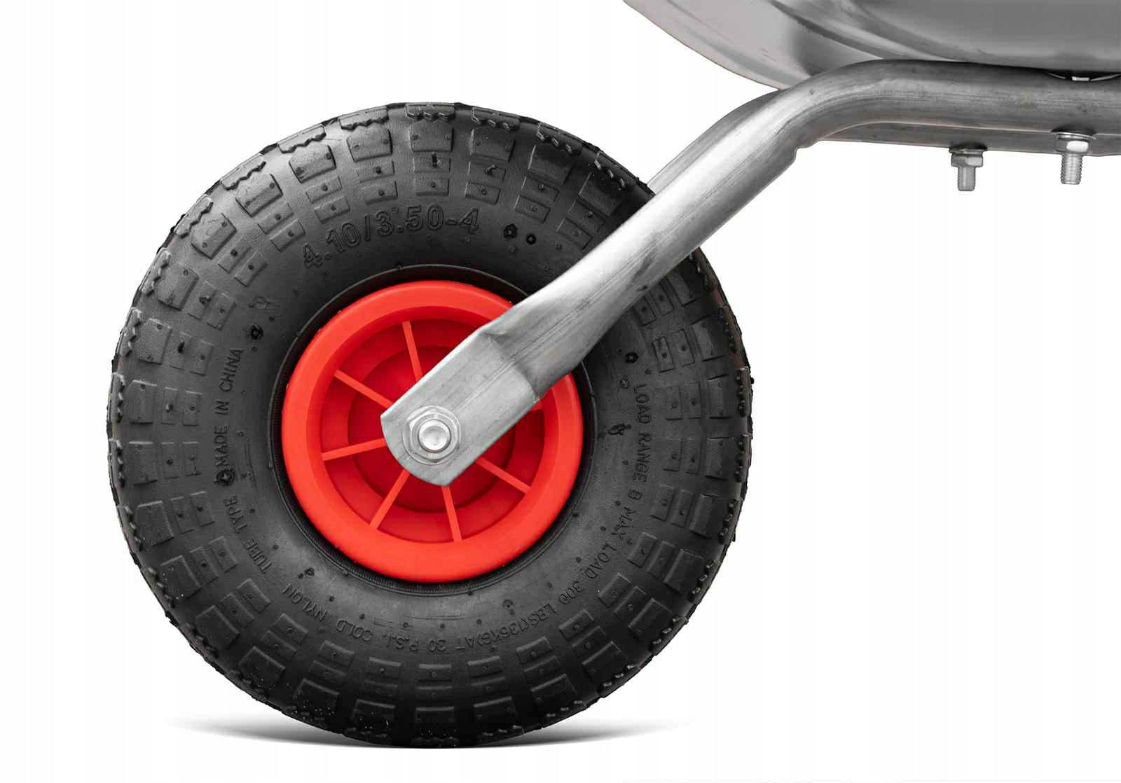 KingWay Garden Wheelbarrow Galvanized 120L Large Wheel Light Working in Garden Manufacturer code 5904268950594