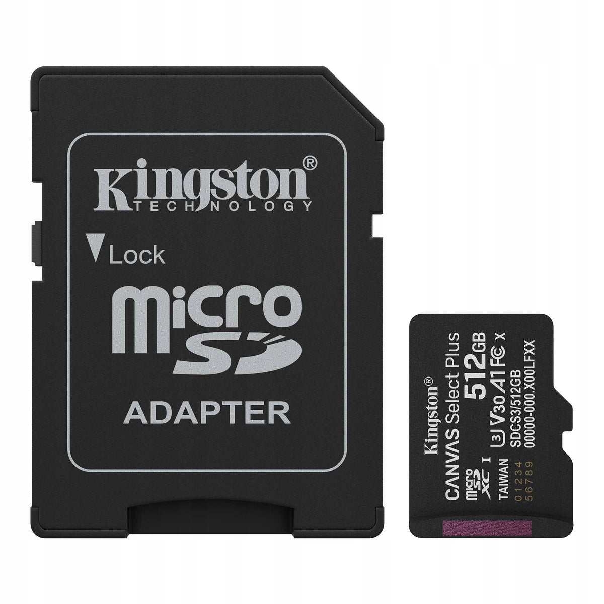 Kingston SDCS3/512GB Memory Card Canvas Plus 512GB microSDXC 150MB/s Packaging status original