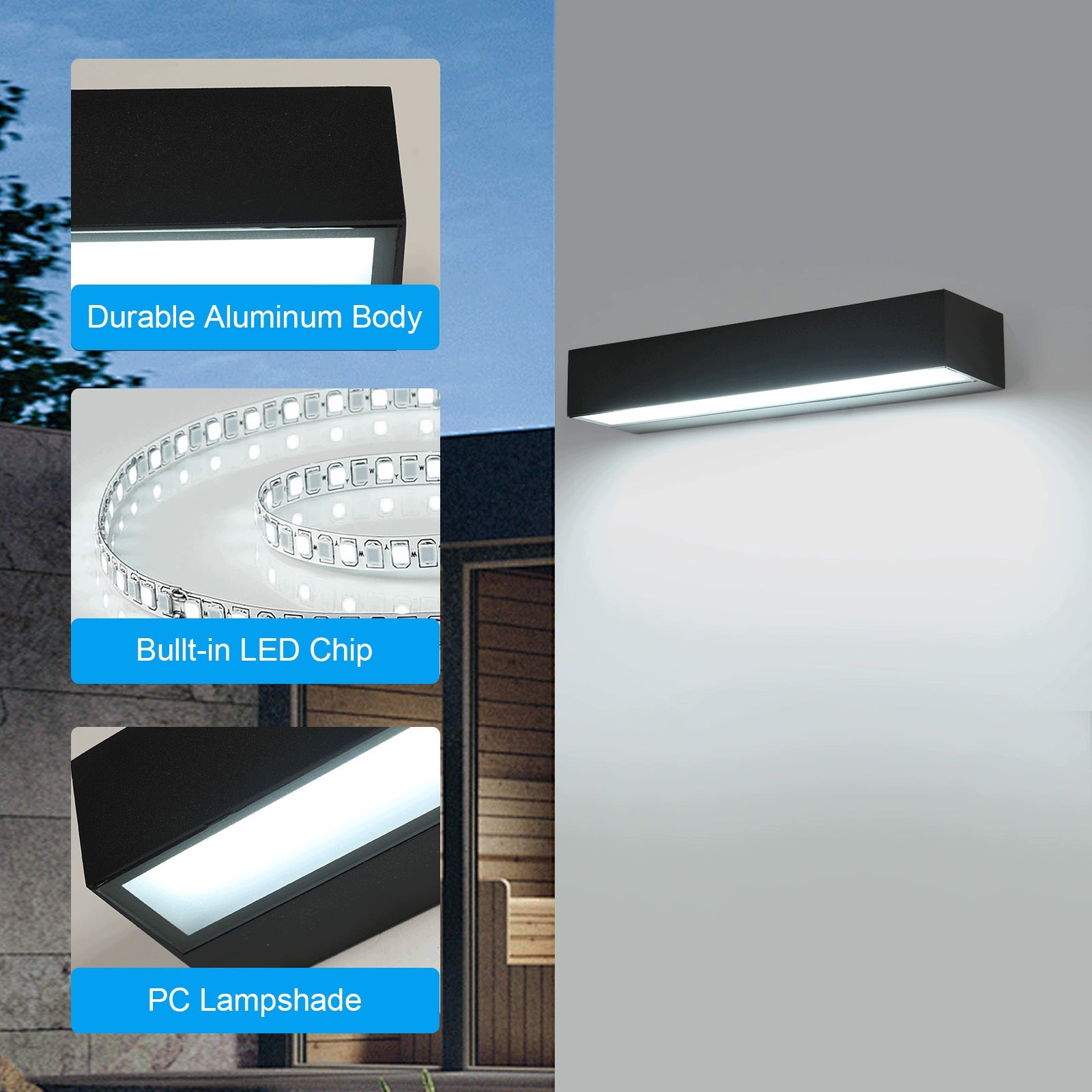 Kinkiet Scienny Lampa Led Zewnetrzny Czarny Wodoodporny 16w 6500k IP65 Manufacturer code CML-201019049-2
