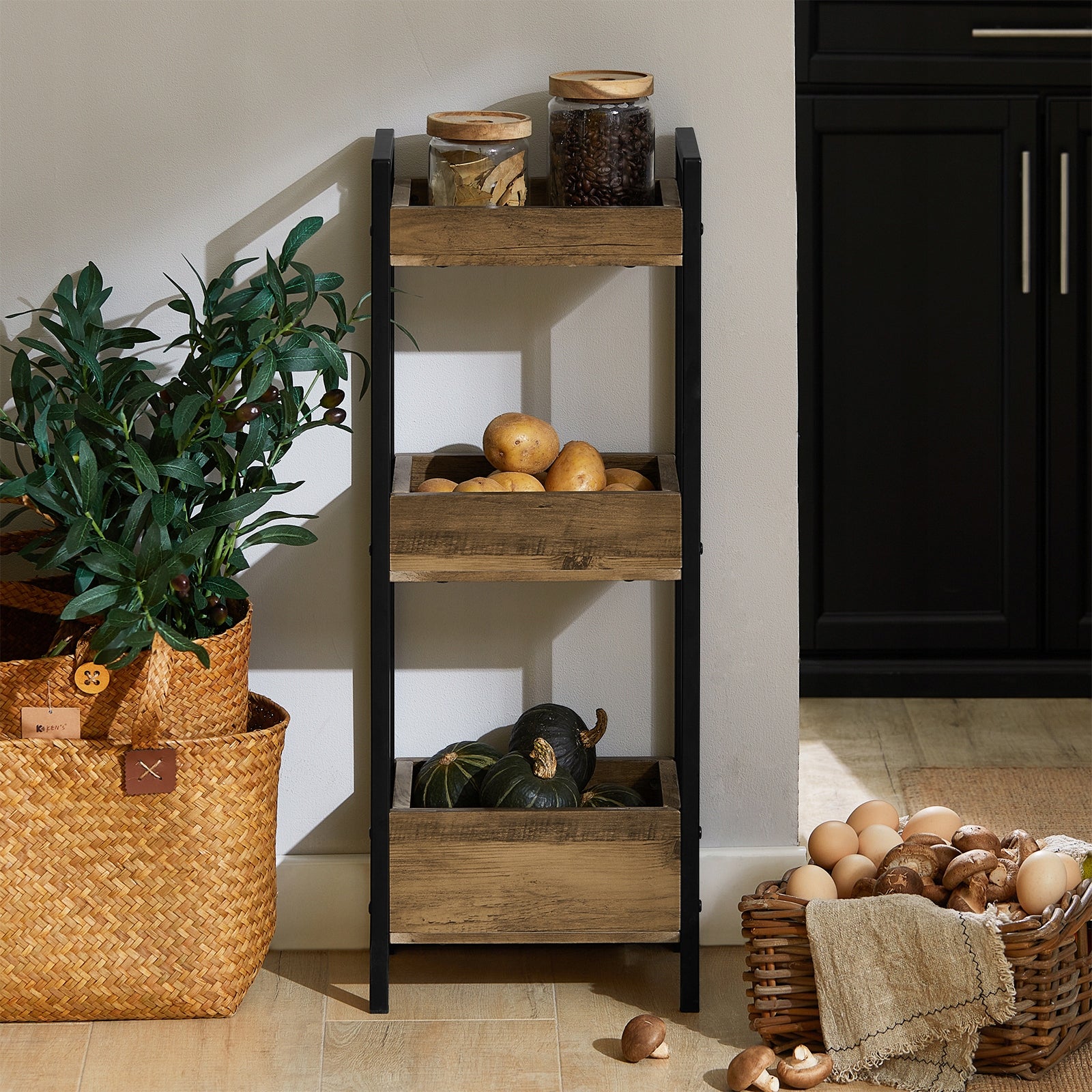 Kitchen Bathroom Shelf Loft Bookcase Side Rack Auxiliary FRG226-F Furniture depth 20 cm