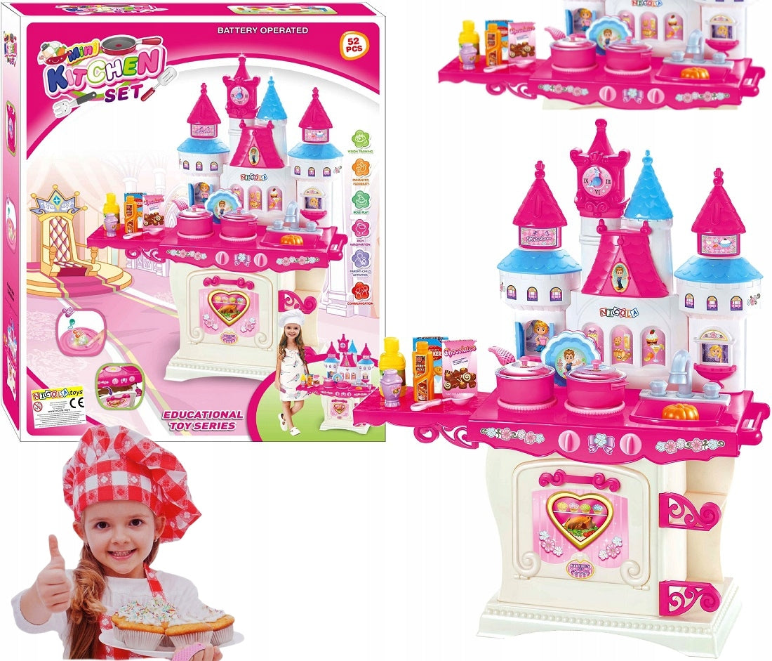 Kitchen Castle Large Kitchen Set with Accessories Light Sound 2556 Packaging status original