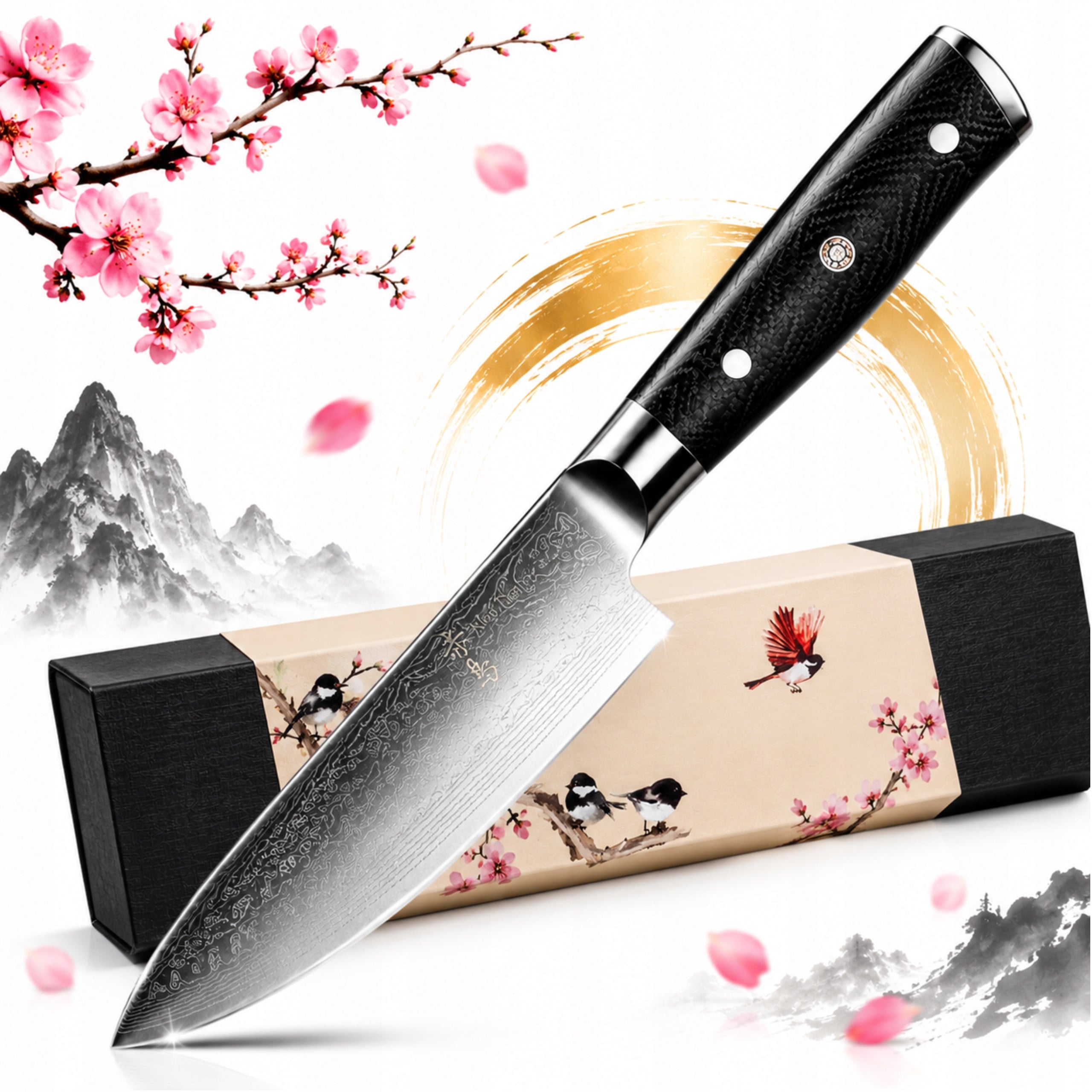 Kitchen Knife Japanese Universal Chef Aka Tori Sharp Steel 13 cm