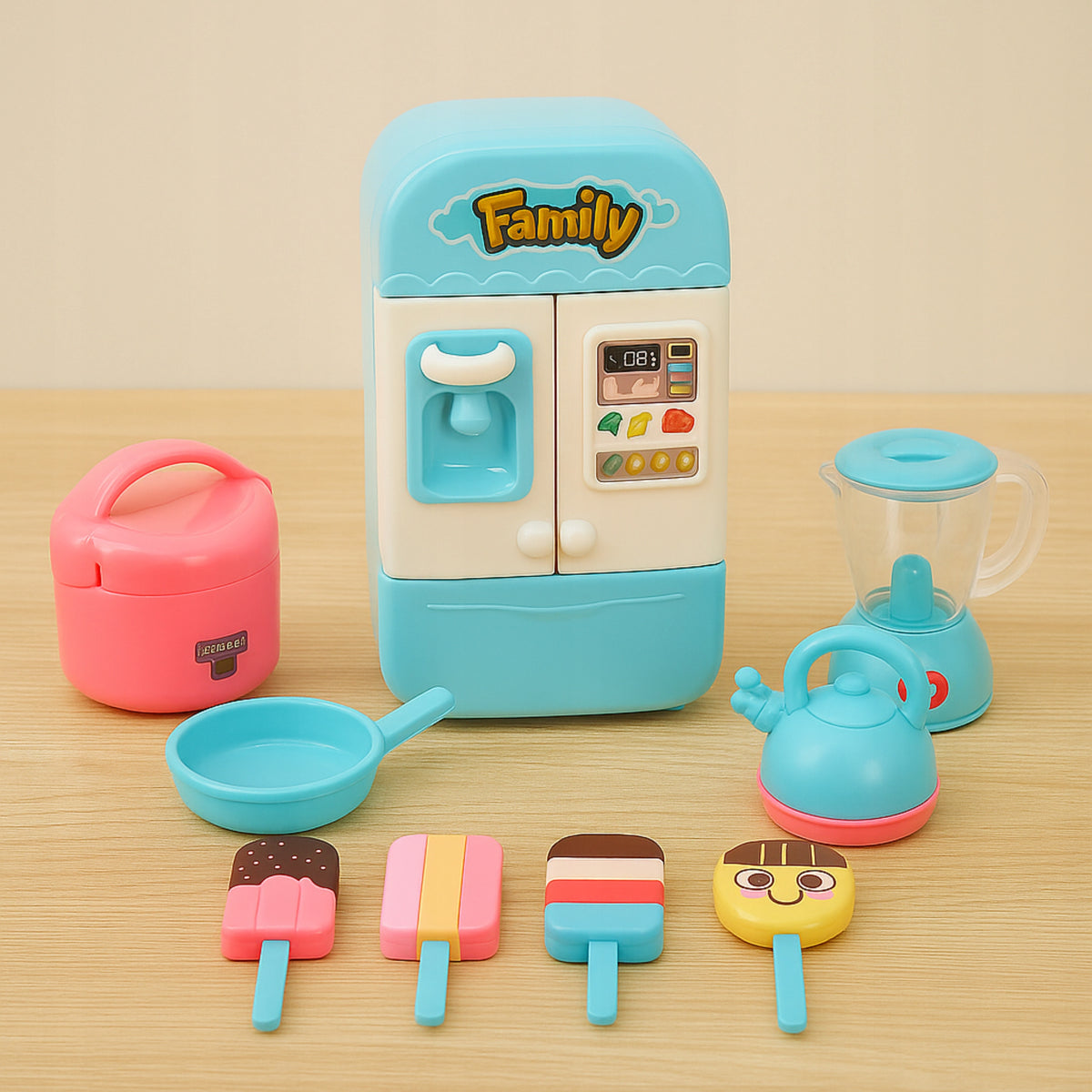Kitchen Play Set Toy Kitchen Kids Refrigerator Ice Cream Pots Brand Yiwu
