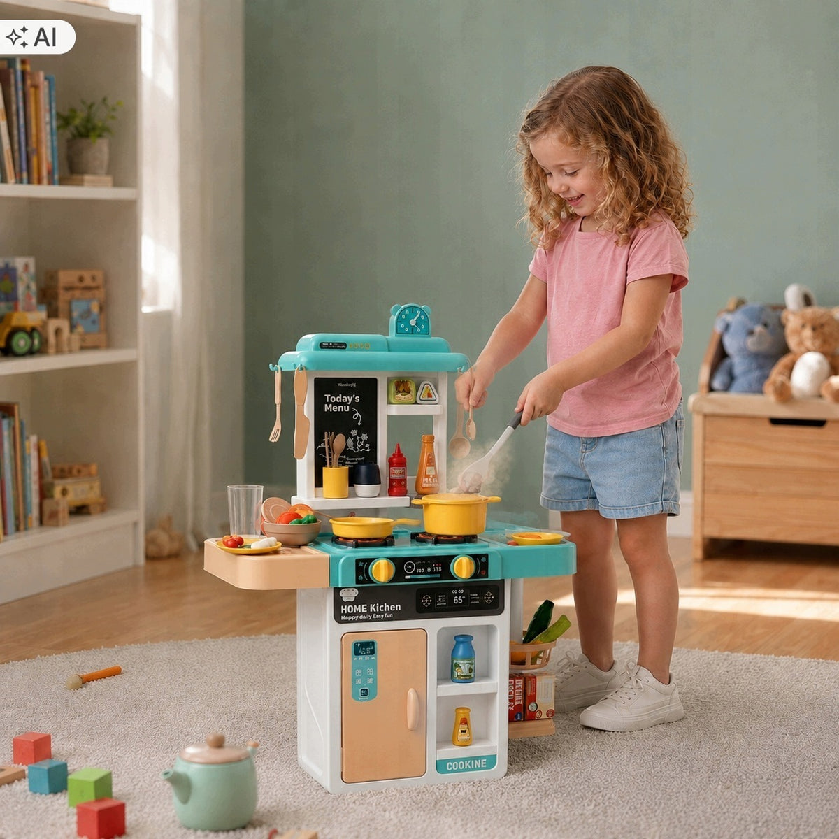 Kitchen for Children Water in the Tap Couple Accessories realistic toy 3 4 5 Manufacturer code Kuchnia z funkcją pary zestaw dla dzieci