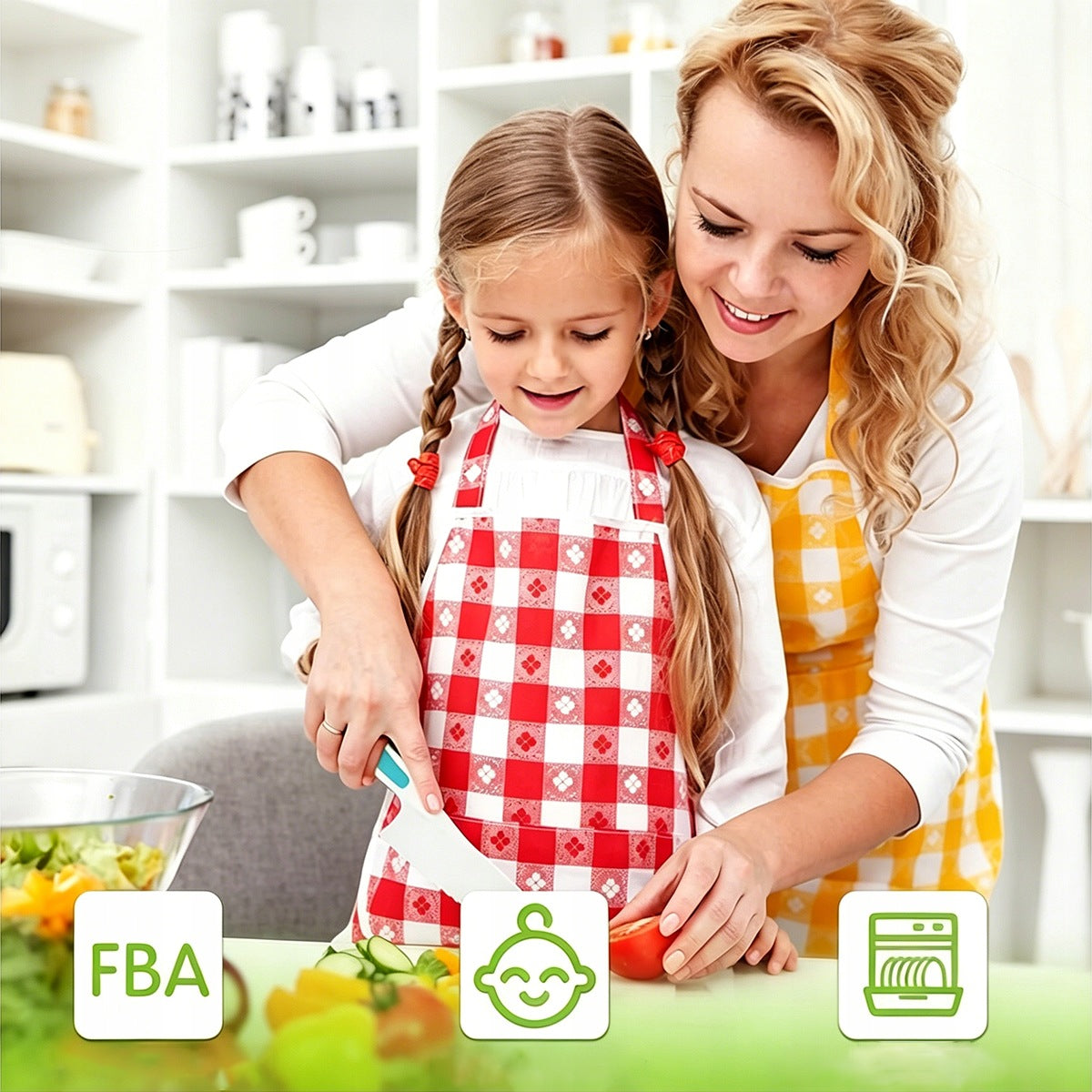 Kitchen knives for children – safe set of 9pcs, for learning Brand no brand